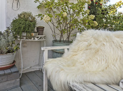 ARCTIC FUR Velká ovčí kožešina s dlouhým chlupem ze 4 kůží 100% príroda